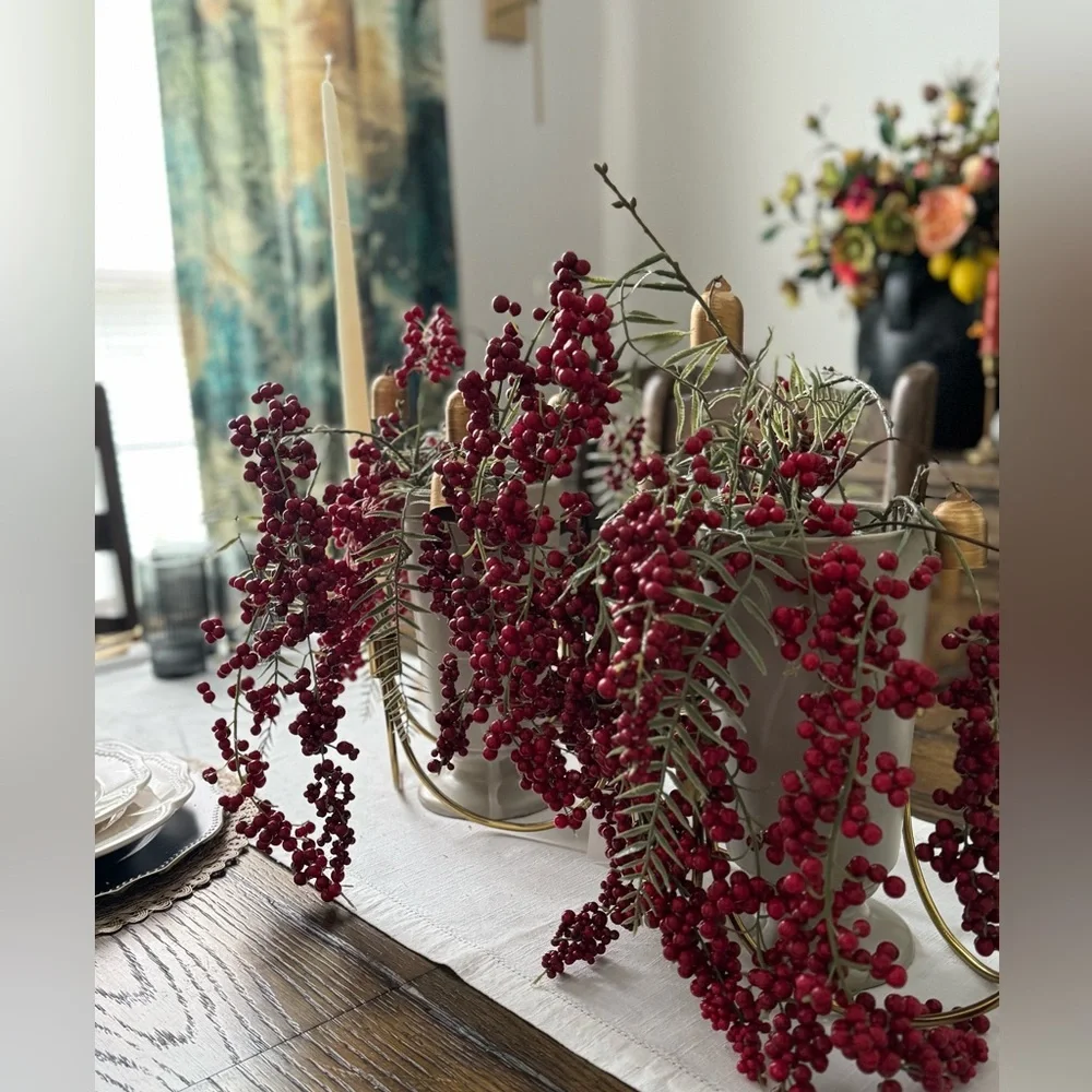 3/ New stems for winter season! Red Berry Cluster Stem by Ashland